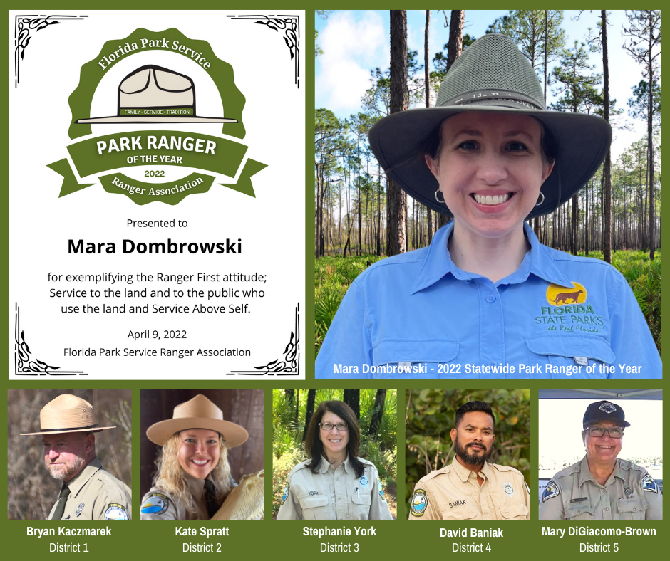 Florida Park Service Ranger Association 2022 Park Ranger of the Year